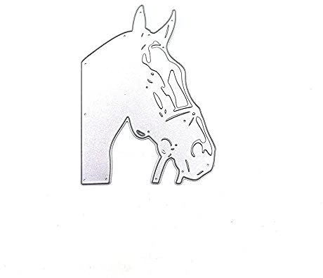 Uteruik Metall Stanzformen Schablonen Pferdekopf Schablone Formen Prägewerkzeug für DIY Scrapbooking Papier Karte Handwerk (#B)