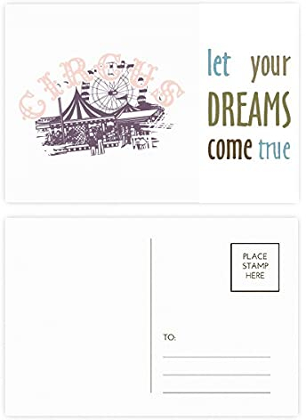 Postkarten-Set mit Zirkus-Motiv Dream Come True, 20 Stück