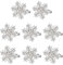 Angoily 8Pcs Serviettenringe Weihnachten, Silber Serviettenringe Serviette Ringe für Weihnachten Abendessen Parteien Hochzeit Schmuck Tisch Dekoration Zubehör