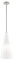 Fischer & Honsel Pendelleuchte Zeal, Hängeleuchte E27-Fassung max. 60 Watt, Pendellampe Metall & Glas opal, Nickelfarben matt, Ausladung Decke 140cm, Durchmesser 23cm