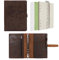 Wonderpool A5 Leder Ringbuch Tagebuch Notizbuch Organizer Ordner - Nachfüllbar Gepunktetes Papier und Multi Taschen für Business Studium Reisen (A5, Kaffee)