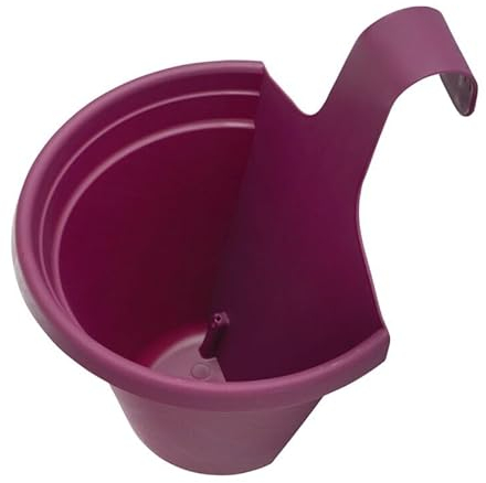 CLEVER POTS Blumentopf hängend in Pink | 1 Stück | Hängetopf für Zäune und Balkone | Hängetopf für draußen | Hängeblumentopf als Gartenzaun Deko | Balkontopf