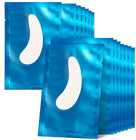 50 Paar Augenpads für Wimpernverlängerung Wimpern Pads Wimpernverlängerung Pad Augenpads Wimpern Lint Free Eye Gel Patch Eyelash Extension Pads Wimpernlifting Pad Lash pads (Willowleaves Blue)