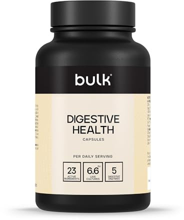 Bulk Digestive Health Capsules, 120 Capsules | Chloride, Calcium, Lactase Enzymes, 30 Servings