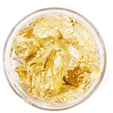 Craftelier - Folienflocken Kupfer, um Ihren Projekten und Dekorationen beim Scrapbooking, Planen, Mixed Media, Basteln oder Kartenmachen Glanz zu verleihen | Ungefähre Menge: 6 gr | Farbe Gold