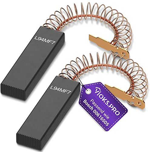 Vioks.pro 2x Kohlebürsten Waschmaschine 4,8mm AMP Ersatz für Kohlebürsten Bosch 00616505 - Motorkohlen Bosch Waschmaschine, Siemens Waschmaschine
