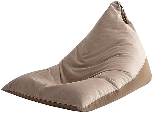 Nobildonna 1,2 m Sitzsack-Stuhlbezug (ohne Füllstoff) für Erwachsene, 400L extra großer dreieckiger Sitzsack-Stuhlbezug, waschbarer Sitzsack ohne Füllung, ultraweiches faules Sofa, Premium-Samtbezug