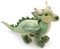 Uni-Toys - Drache grün - 32 cm (Länge) - Plüsch-Fabeltier - Plüschtier, Kuscheltier