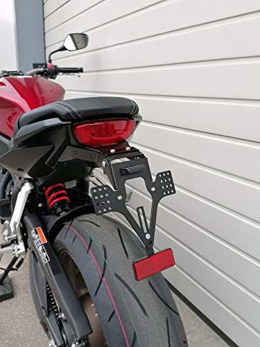 Kennzeichenhalter für Honda CB650 ab2021 Kennzeichenträger GroFaTec EVO Set CB 650 CBR650 Nummernschild Träger Halter kurzes Heck Heckumbau Porta Targa cbr650r