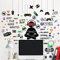 HanBaoHouse Children's Cartoon Wall Stickers Wallpaper Game Controller Wall Stickers, Boys' Room Wallpaper, 6 Sheets for Room Decoration (dinosaur01)