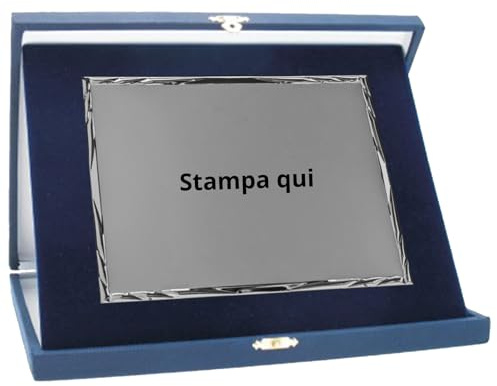 Hole Gadget ® | Targa Personalizzata con Elegante Cofanetto Idea Regalo Premiazioni, Ricorrenze, Pensione, Laurea, Ricordo, Riconoscimento, Laurea Personalizzazione Colori Uomo Donna (19x16)