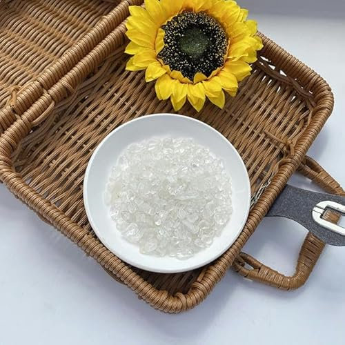 Natürliche Kristalle, echter echter Edelstein, Kies, Kieselsteine, Splitter, Stein, Reiki-Energie für spirituelle Heilung, Aquarium-Dekoration, klarer Quarz, 100 g