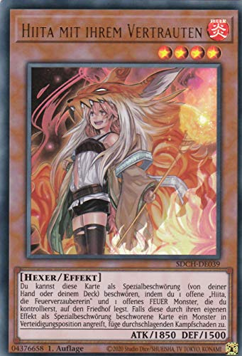 SDCH-DE039 - Hiita mit ihrem Vertrauten - Ultra Rare - 1. Auflage - Deutsch - Structure Deck: Spirit Charmers - mit LMS Trading Fieldcenter-Karte Yugioh