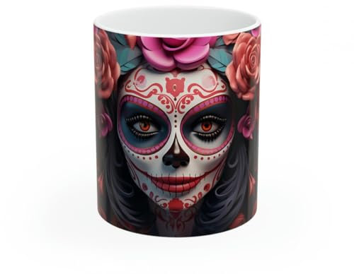 Jm-Déco Mug Tête de Mort - Tête Mexicaine - Tasse Original - Motif 10