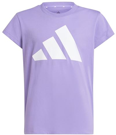 Adidas Mädchen Essentials Cotton T-Shirt, Violet Fusion/White, 9-10 Years