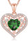 LAVUMO Lebensbaum Herz Kette Damen 925 Sterling Silber Geburtsstein Anhänger Halsketten Geburtstagsgeschenk für Frauen Freundin Mama Valentinstag Muttertags Weihnachten (Roségold-05-Mai)