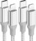 Acecene USB C Lightning Kabel 1M, 2 Stück USB C iPhone Ladekabel Schnellladekabel Power Delivery Nylongeflochten Datenkabel für iPhone 14 13 12 11 Pro Max X XS XR 8 7 6 Plus Mini SE - Silber