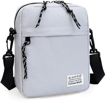 Vohoney Umhängetasche Brusttasche Herren Crossbody Schultertasche Handytasche Messenger Bag Herrentasche Shulder Bag (Grau Handy Umhängetasche Klein Herren)