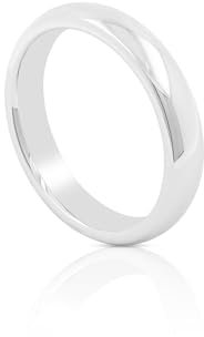 MUAU Schmuck Trauring Weissgold 750/18K Innenschiene bombiert (62)- Premium Echtschmuck für Damen und Herren