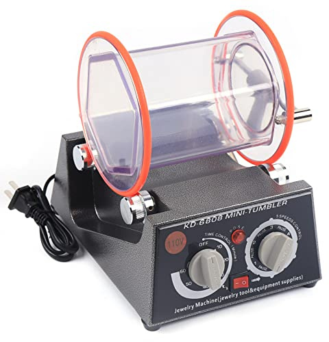 KEESUNG Schmuckpolierer Mini Rotary Tumbler Oberfläche Polierer, Schmuck Poliermaschine Schmuck Polisher Poliertrommel Kugelmühle Automatische Jewelry Polierer Maschinen
