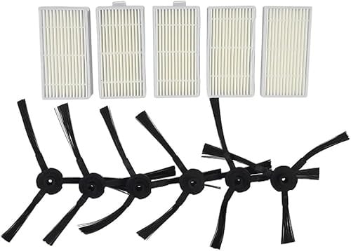 Daaxing HEPA-Filter-Set für Lidl SilverCrest SSR 3000 A1 Roboter-Staubsauger, Ersatzteile, 5 HEPA-Filter, 6 Seitenbürsten, 11-teilig