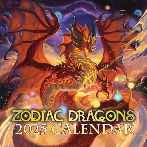2025 Zodiac Dragons Fantasy Wandkalender limitierte Auflage