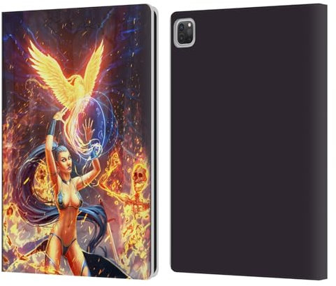 Head Case Designs Offizielle Christos Karapanos Zauberer Dunkle Stunden Leder-Wallet-Hülle Kompatibel mit Apple iPad Pro 13 M4 2024