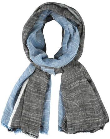DAMILY Herren Schal Winter scarf Schals Gestreiftes herrenschal Halstuch | winterschal herren Leichte und warme Baumwoll-Leinen-gestreifter Schal Männer