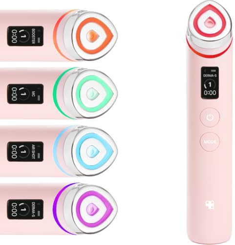 medicube Booster Pro - 6 in 1 Real Glass Glow Beauty Massager, Pink | 6-in-1 Real Glass Glow Beauty Massager - for Clear, Radiant, Firmer-Looking Skin, Korean Skin Care, Pink