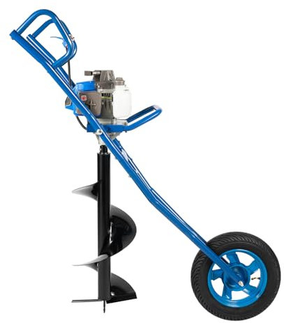 Tarière à main à essence 2 temps 63 CC avec foret de 11,8 pouces, outil d'excavation de sol pour plantes d'arbres, clôture de jardin, plante, sol