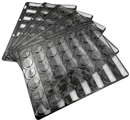COLLECTOR - 5x Pages de présentation pour capsules de bière, 42 poches (210 poches pour capsules)