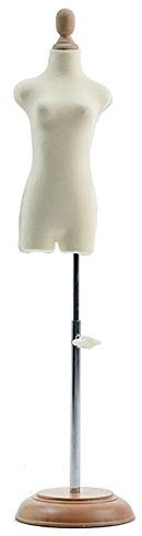 Generisch Schneiderpuppe, Schneiderpuppe, Schneiderbüste, kleine Schneiderbüste, Puppen-Schneiderbüste, Schaufensterpuppe, Schneiderpuppe, höhenverstellbar, Dekoration, Puppenhauszubehör (Größe: 7)