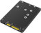Jrifedptry Adaptador 2 en 1 combinado M.2 NGFF Key B y MSATA SSD a 2.5 SATA3 con caja de plástico SSD