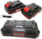 HEADNMORE® Parkside® Chargeur double batterie 20 V PDSLG 20 + 2 batteries 2 Ah + porte-clés HEADNMORE®