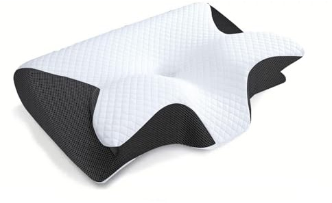 ZWOIVHE Rest Pillow Kopf- & Nackenstützkissen – Ergonomisches Memory Foam Kissen gegen Nackenschmerzen (Schwarz)