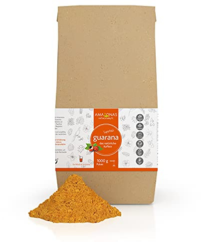 Amazonas Naturprodukte • Guarana Pulver aus Wildwuchs • 1000g schonend getrocknet • Rohkostqualität • 100% naturbelassen • Hochwertiges Superfood aus dem Amazonasgebiet • Direkt vom Importeur