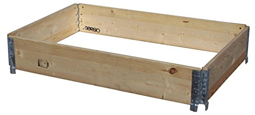 GERSO Qualitäts NEU Holzaufsatzrahmen IPPC mit 4 Scharnieren 120x80x20cm für Hochbeet