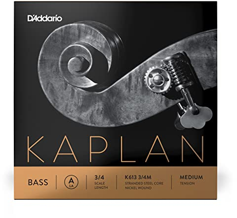 D'Addario Kaplan Basssaite - Einzelsaite A - K613 3/4M - Für Kontrabass, Kontrabass - 3/4 Skala, Mittlere Spannung