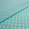 Stoff Meterware Punkte 7 mm Baumwolle - 1 Meter, Schadstoffgeprüft, Gepunktet, Tupfen, Dots, Baumwollstoff, Kinderstoff, Dekostoff, Karneval, Fasching, Kostüme (Weiß auf Mint)