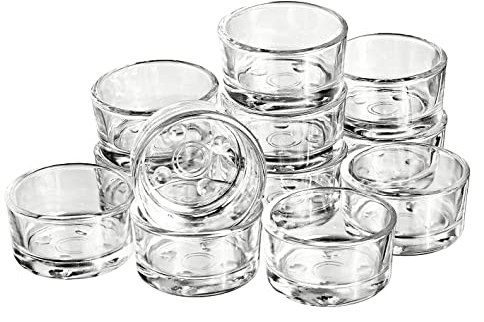 VBS XXL Teelichtgläser Flach 12er-Pack 2,4cm Höhe Teelicht Dekoration Weihnachten Glasgravur DIY