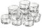 VBS XXL Teelichtgläser Flach 12er-Pack 2,4cm Höhe Teelicht Dekoration Weihnachten Glasgravur DIY