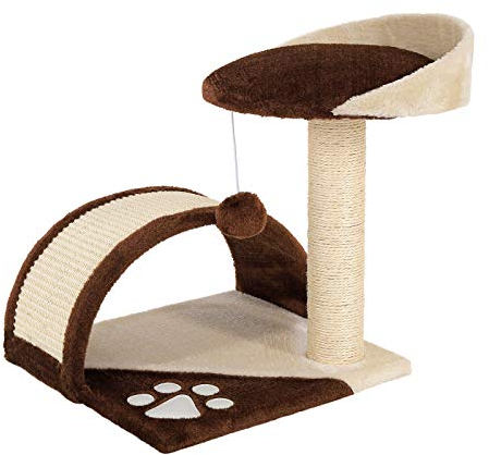 lionto Árbol rascador para Gatos Altura 43 cm, Marrón/Beige