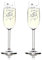 polar-effekt Set de 2 flûtes à Champagne Montana Cadeau de Mariage - personnalisé avec Gravure - nom Date - idée Cadeau pour Motif de Mariage - Deux bagues avec Beaucoup de Coeurs