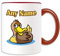 Personalisiertes Geschenk – Quark Quark Ente Becher (Animal Bird Design Thema, Farbe Optionen) – alle Nachricht/Name auf Ihre einzigartige Tasse, keramik, rot