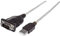 Manhattan 205153 Kabeladapter für (RS-232 USB 2.0-A männlich/männlich, schwarz, transparent, 0,45 m, Windows 2000/XP/Vista/7)