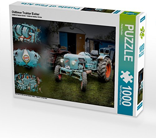 CALVENDO Puzzle Oldtimer Traktor Eicher | Lege-Größe cm Foto-Puzzle für glückliche Stunden