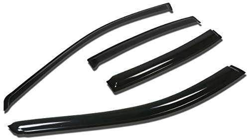 DNA MOTORING dnamotoring wvs-120 Fenster Vent Visier Abweiser Rain Guard, Dark Smoke