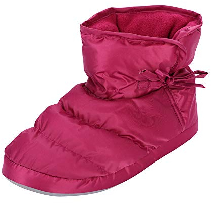 Pantofole da Donna in Piuma Termica Stivali da Interno Pantofole da Calza Antiscivolo Stivaletti Imbottiti in Piuma Invernale Calzature Fodere in Peluche Stivaletti (38/39 EU, Rosa Rossa)