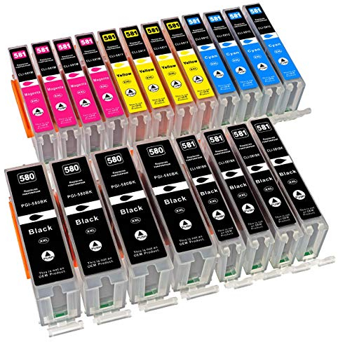 ESMONLINE 20 kompatible Druckerpatronen als Ersatz für Canon PGI 580 CLI 581 PIXMA TR7550 TR8550 TS6150 TS6151 TS6250 TS6251 TS6350 TS6351 TS705 TS8150 TS8151 TS8152 TS8250 TS8251 PGI-580 CLI-581