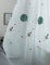 Lactraum Gardine Kinderzimmer Junge Bestickt Planet Sterne Raumschiff Voile mit Kräuselband 100 x 245 cm(B x H)